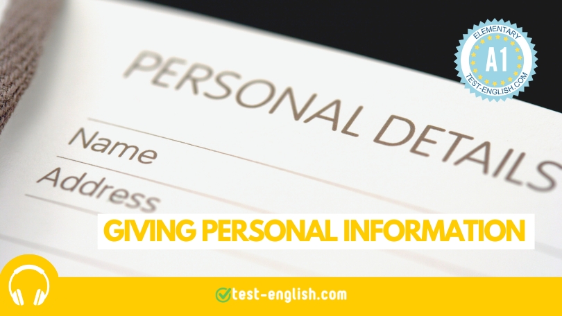 Giving personal information – A1 English listening